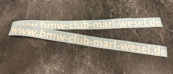 Aufkleber BMW Club Marl-Wesel (2er Pack) VERSANDKOSTENFREI