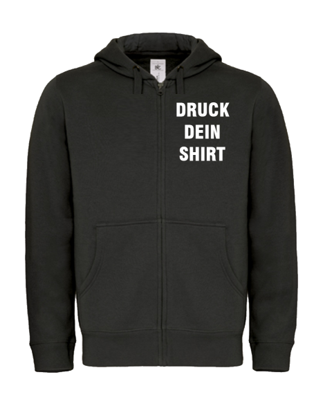 Unisex Zip-Hoodie (Flexdruck 1-farbig)